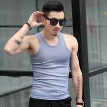 Летний жилет с вырезом лодочкой, мужская новая стильная рубашка без рукавов с короткими рукавами, однотонная майка для подростков, модная облегающая однотонная майка C