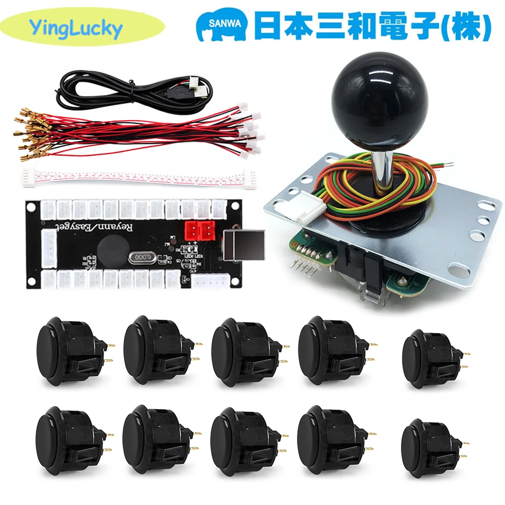 Sanwa Kit Original, Jlf-tp-8yt Sanwa Joystick, 10pcs Obsf