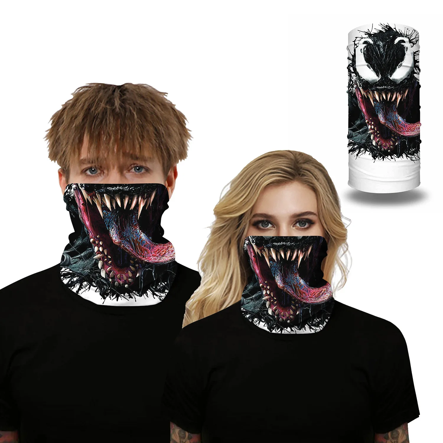 New Skull Skull Digital Print Magic Scarf Personalized Mask Quick-Dry Sweat Absorbing Outdoor Riding Protection