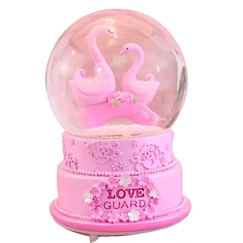 

Musical Box with Snowflake Birthday Gift for Girlfriend Snow Globe Cartoon Girl Beauty Gift Nordic Music Box