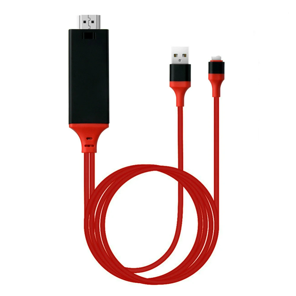 GloryStar 1080P 2 м 8 Pin к HDMI TV AV адаптер кабель для iPhone 5 6 6S 7 11 12 Plus iphone X|Кабели передачи