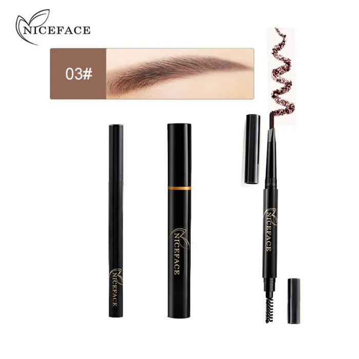 Горячая NICEFACE подводка для глаз ручка+ тушь+ карандаш для бровей подводка для глаз макияж набор комбинация CUN 668