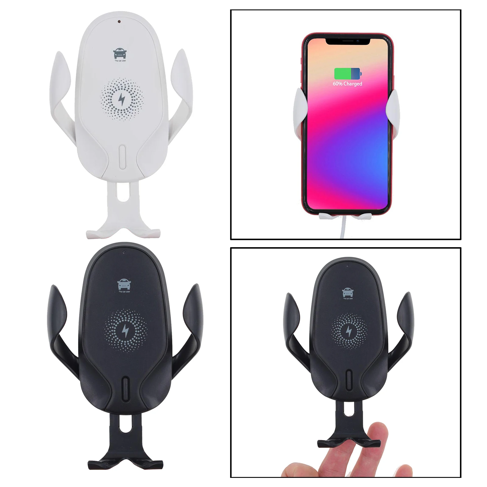 Wireless Car Charger, 10W Qi Fast Charging Car Mount Charger Holder for Samsung Galaxy S8/S8+/S7/S7 edge/S6/S6edge/Note8/Note9