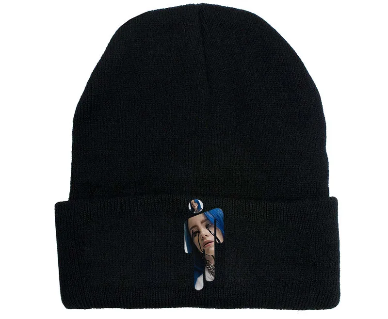 Billie Eilish Beanie желтая вязаная шапка для мужчин хип-хоп зимняя шапка женская мягкая вязаная шапка женская уличная шляпа Лыжная шапка