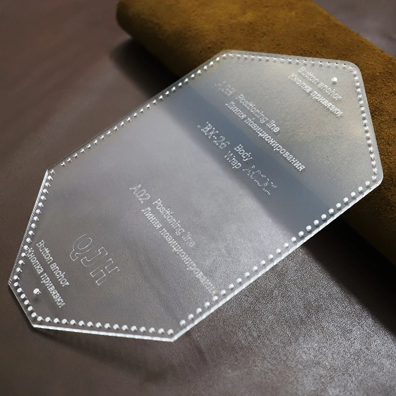 DIY Leather Craft Mold Name Card Bag Acrylic Template Small Lipstick Bag Stencil DIY Sewing Drawing Pattern Supplies