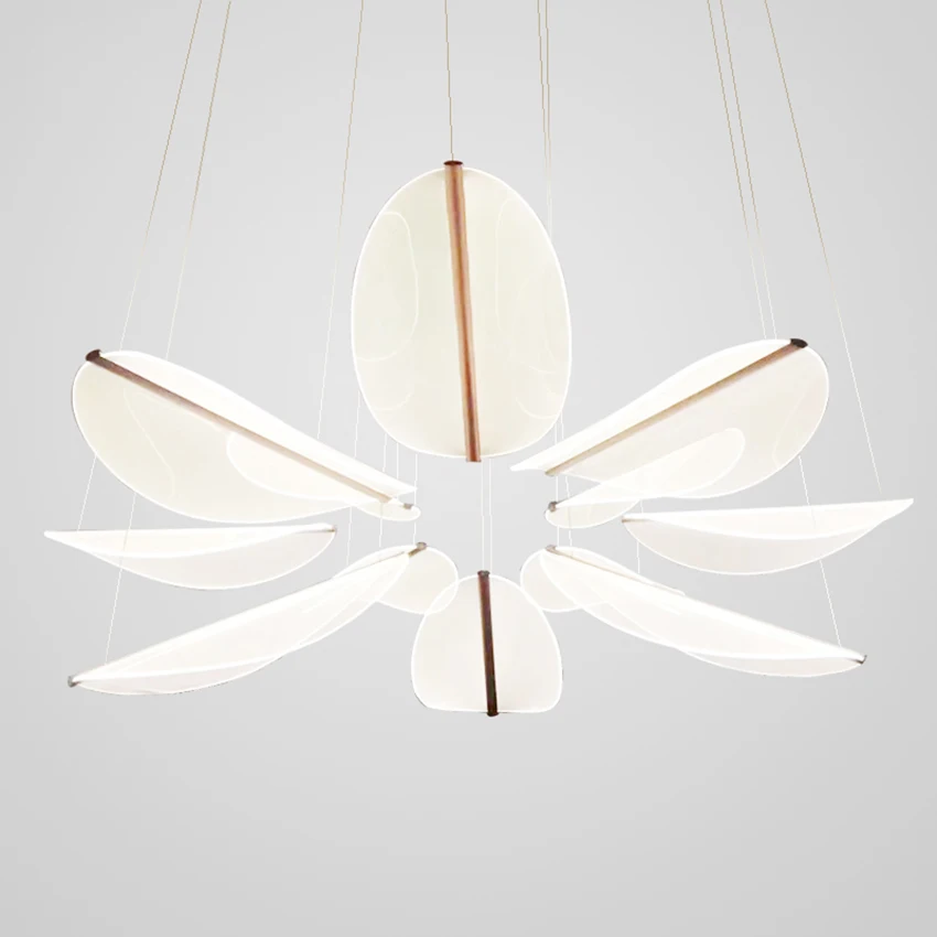 

Nordic Minimalist Designer Pendant Lights Lighting Modern LED Acrylic Blade Pendant Lamps Living Room Dining Room Light Fixtures