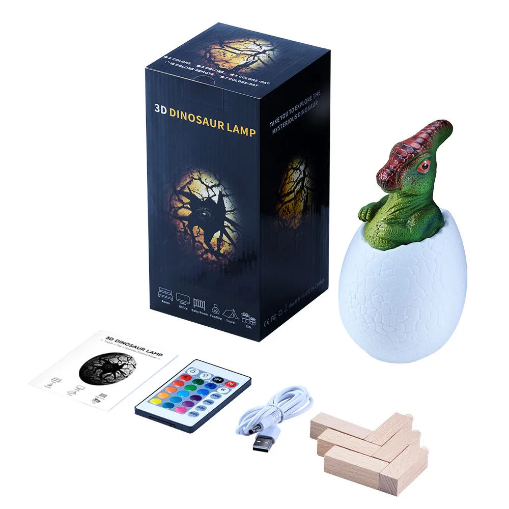 3D 16 Color LED Night Light Lamp Dinosaur Series 3D Night light Remote Control Table Lamps Toys Gift For kid Home Decoration