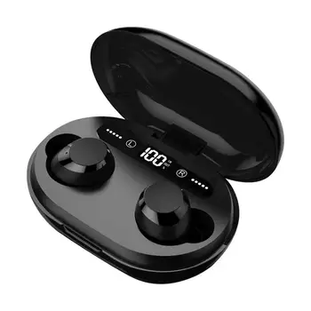 

C8S TWS Bluetooth 5.0 Earphone Wireless in-Ear Headsets LED Display IPX5 Waterproof Sport Headphones with 3000 mAH Charging Box