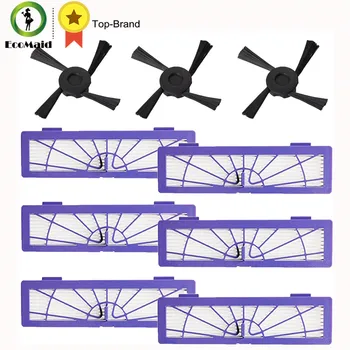 

6-pack High-performance Filter Replacement 3 Side Brushes For Neato Botvac Series Neato Botvac Series D Models 70e 75 80 85