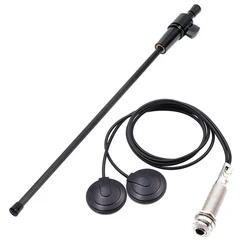 1 Pcs 21-Inch Wire Length 1/4 Inch Output Jack 2 In 1 Piezo Pickup Disc Transducer & 1 Pcs Strong Black Carbon Fiber Cello Endpi