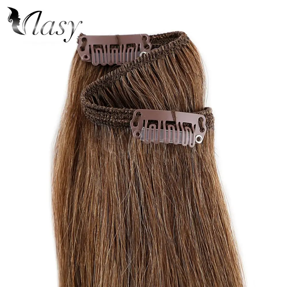 Vlasy 7pcs/set Machine Made Remy Human Hair Full Head Straight Clip In Human Hair Extensions 20'' 24'' 100g/set
