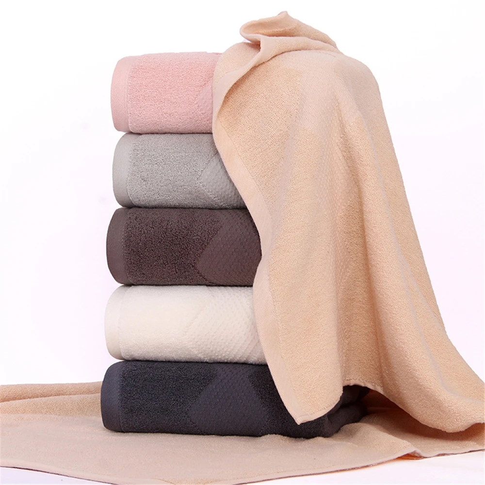 Women Men Soft 100 Cotton Face Bath Towel Set 70*140 34*74 cm