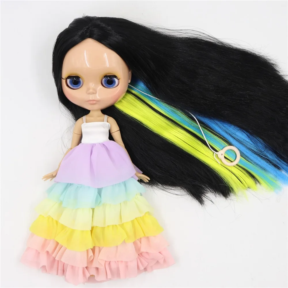 Neo Blythe Doll with Multi-Color Hair, Tan Skin, Shiny Cute Face & Custom Jointed Body 1