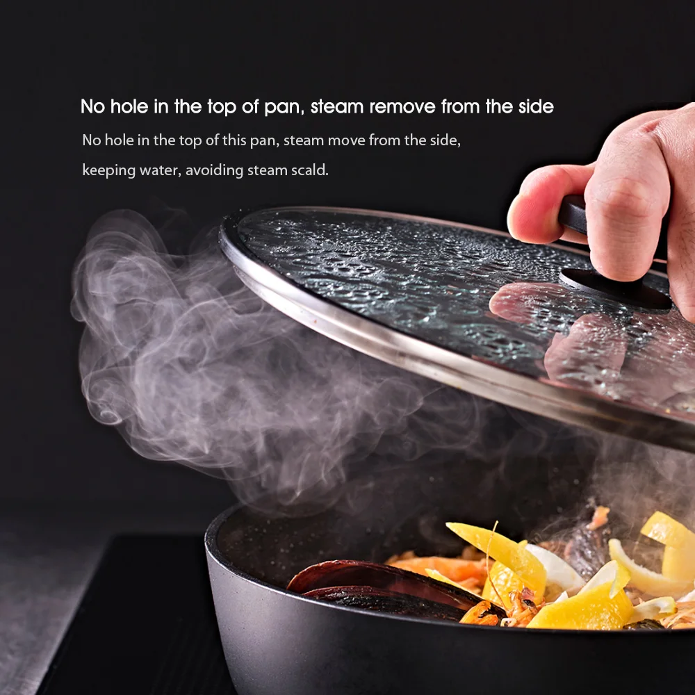 Xiaomi Mijia плоский горшок антипригарный горшок Сковорода плоский гриль топливная газовая плита универсальная умеренная шкала 24 см для приготовления пищи