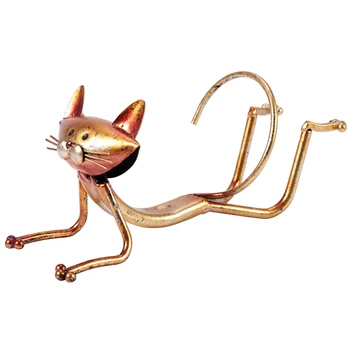 

Yoga Cat Wine Rack Metal Wine Holder Wine Shelf Sculpture Practical Sculpture Home Decoration Interior Wine Stand Crafts