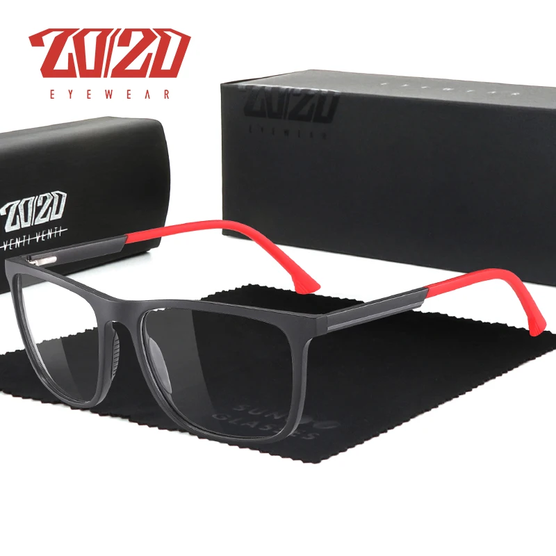 

20/20 Tr90 Glasses Frame Men Square Eyewear Male Classic Full Optical Prescription Eyeglasses Frames Gafas Oculos FCB04-04