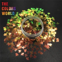 TCT-359 кленовый лист Хамелеон цвет 5 мм Ногти Блеск Дизайн ногтей украшение боди-арт тату макияж тумблер ремесла аксессуары DIY