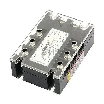 

3-32VDC/480VAC 40A DC to AC 3 Phase SSR Solid State Relay w Indicator Light
