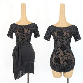 

New Latin Dance Stage Costumes For Women Adult Practice Jumpsuit Female Rumba/Tango/Samba/Salsa/Ballroom Dance Clothes DQL3242