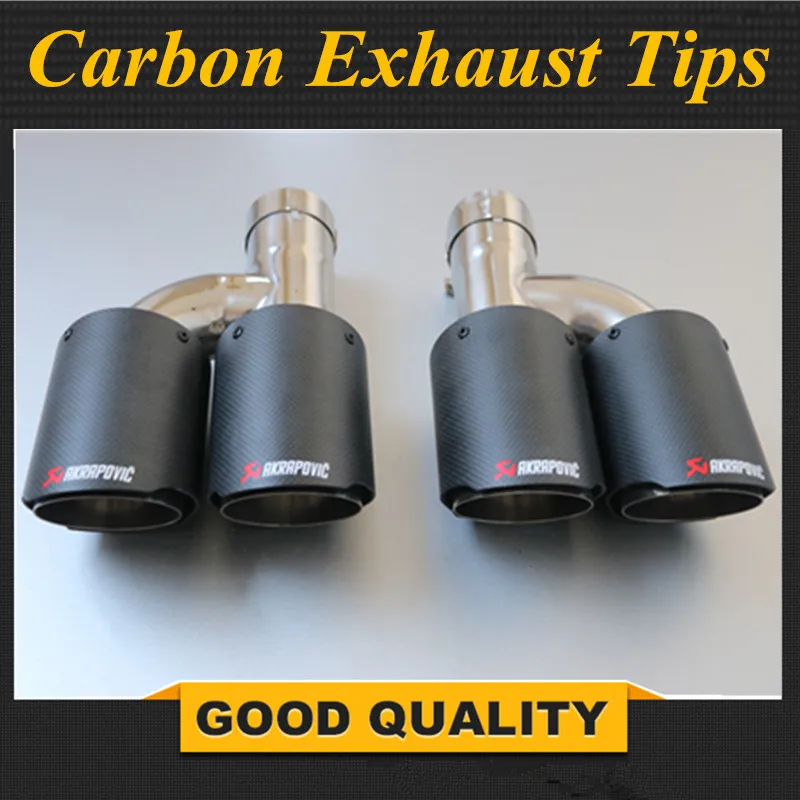 Car exhaust pipe H Model Akrapovic Carbon Exhausts Dual End Tips for BMW BENZ AUDI VW Exhaust Dual Muffler Pipes Tail Tips Car exhaust pipe H Model Akrapovic Carbon Exhausts Dual End Tips for BMW BENZ AUDI VW Exhaust Dual Muffler Pipes Tail Tips