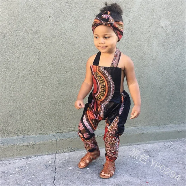 Ochuks Sleeveless jumpsuit Africa Print 3-18 Months - Image 4