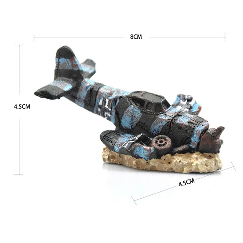 Fish Tank Ornaments Small Aircraft Aquarium Decoration
