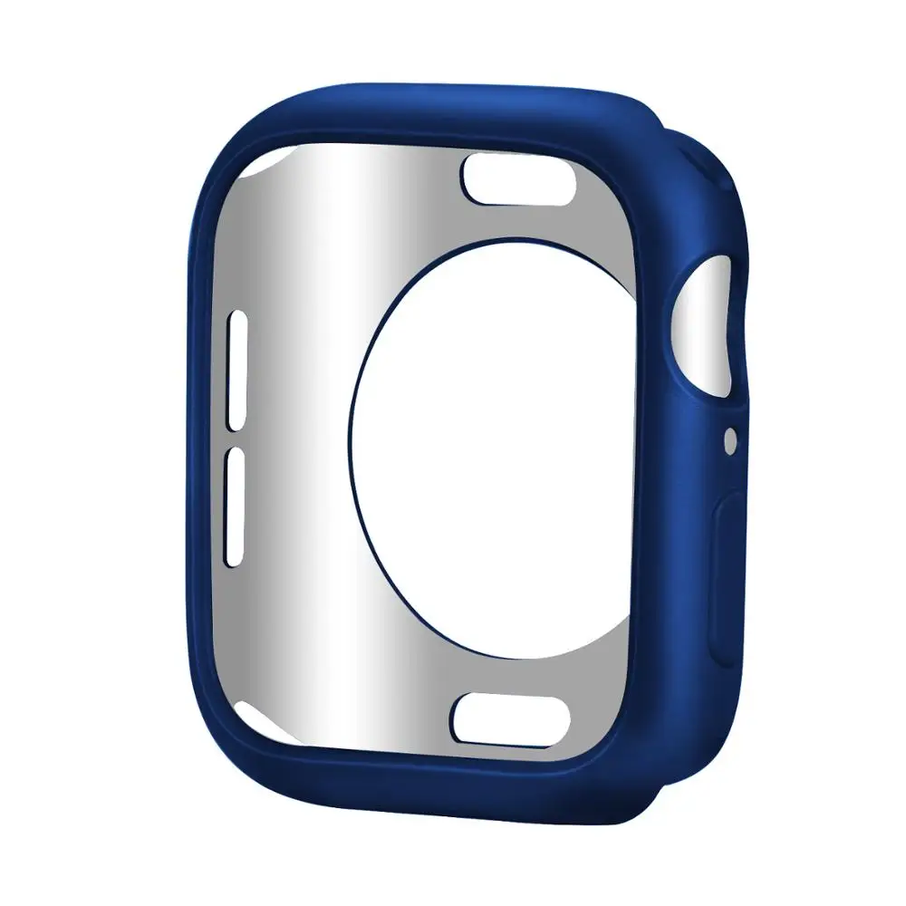 blue Защитный бампер чехол Крышка для apple watch серии 5 4 3 2 1 ТПУ чехол для наручных часов iWatch, 40/44/38 мм/42 мм анти-защита от падения аксессуары - Цвет: blue