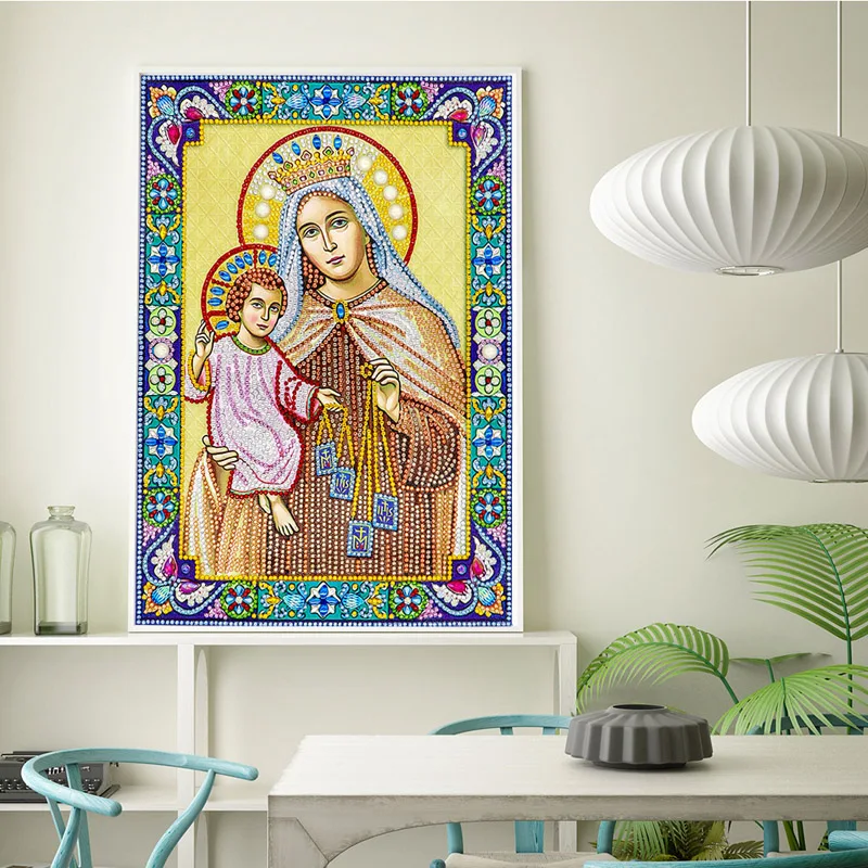 DIY 5D Diamond Mosaic Icon Diamond Painting Embroidery Big Special Stone Beadwork Pearl Crystal Orthodox Sale (2)