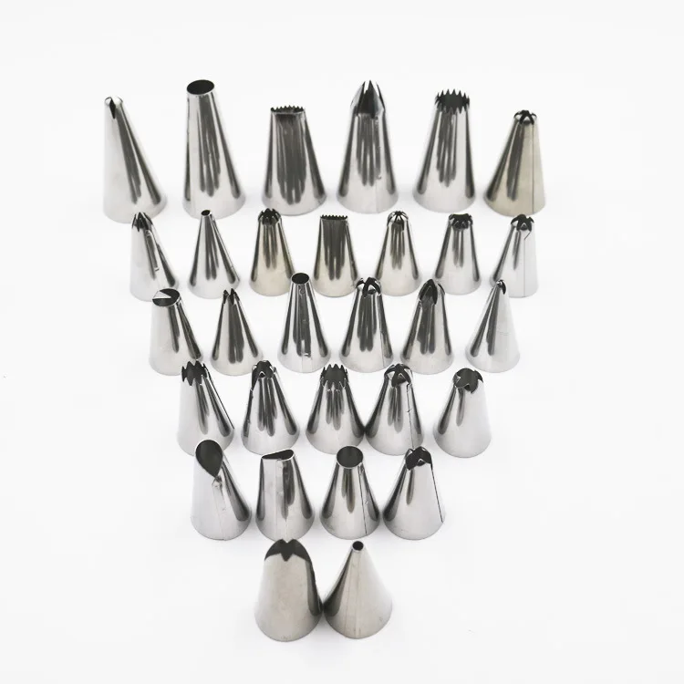 

53 Pieces Decorating Nozzle Set TPU Decorating Pouch Scraper 30 Head Decorating Nozzle
