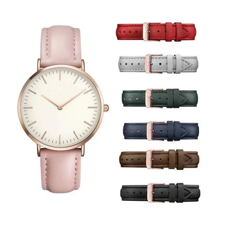 

Simple Ultra-Thin Waterproof Women's Car Line Leather Belt Lucy Phil Level Three Table ROSE Watch 760