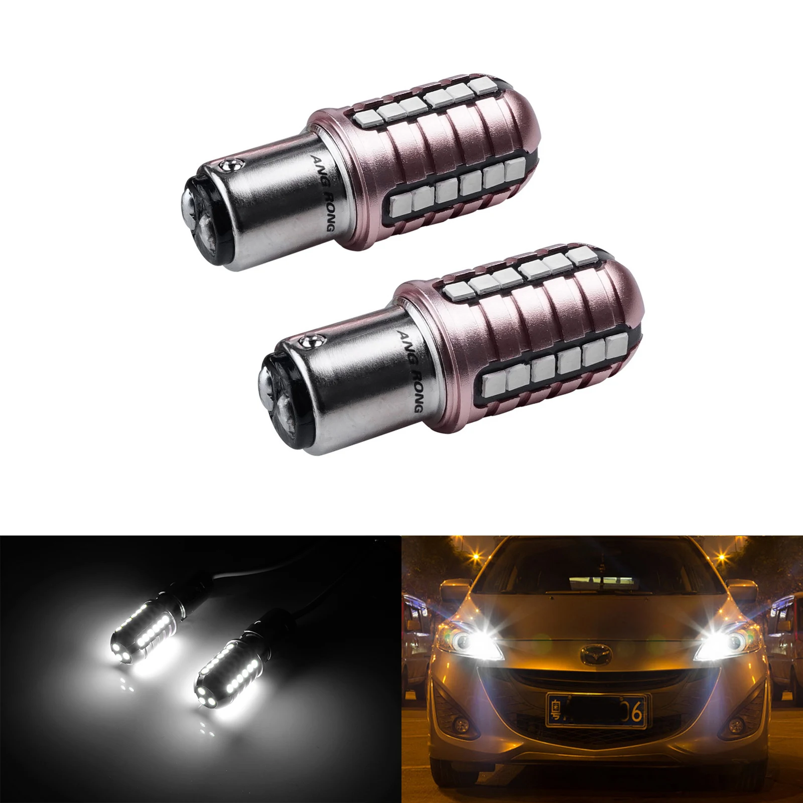 

1157 BAY15D P21/5W 27 SMD светодиодсветодиодный Bayonet дневные лампы заднего хода DRL Белый