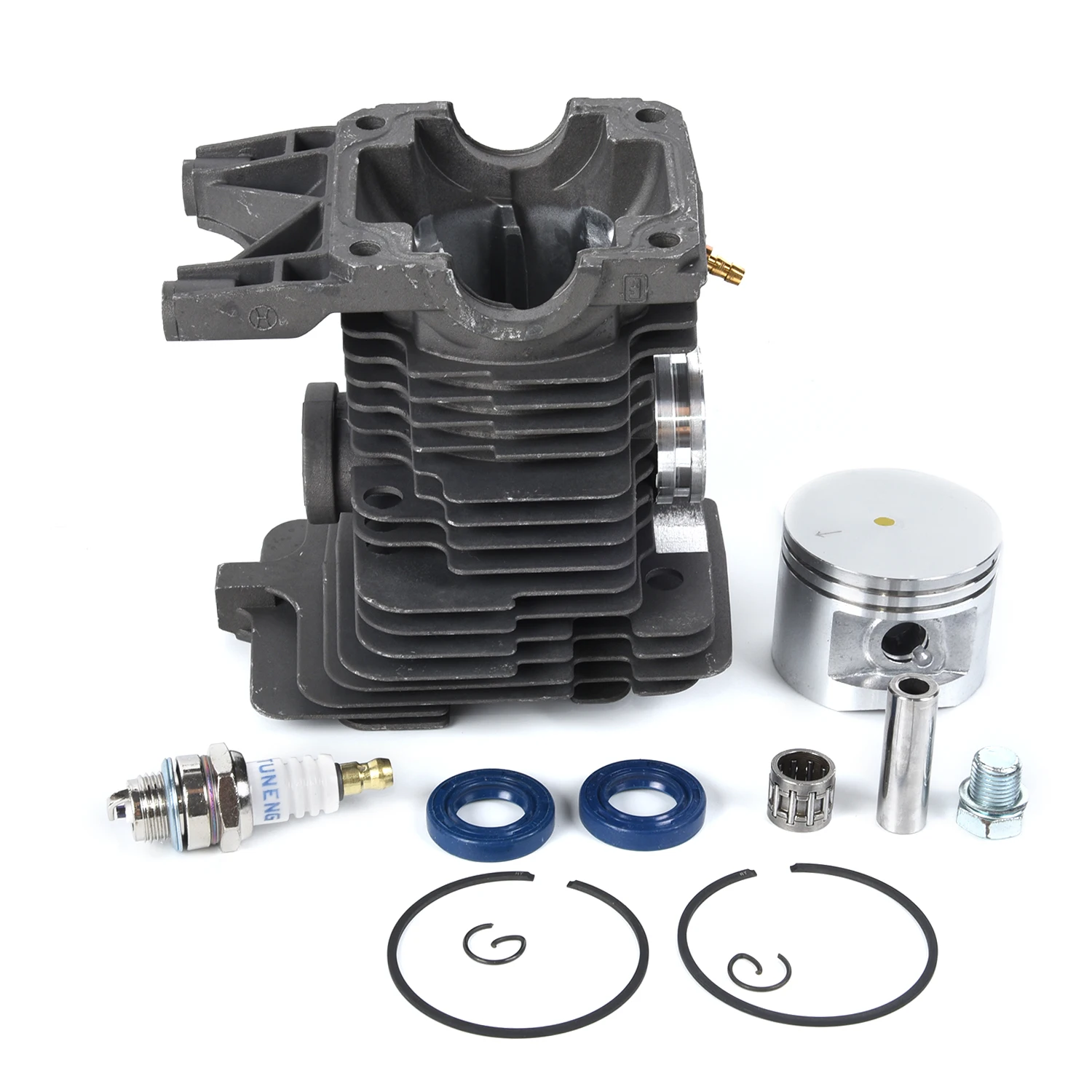 

Oil Seal Cylinder Set Spark Plug Kit Chainsaw Piston Pin Ring Decompression Valve Replacement Part 1133 020 1203