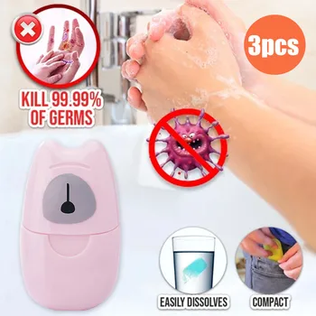 

150PCS Portable Mini Outdoor Travel Soap Disposable Hand Soap Paper Travel Hand Washing Soap M19#35
