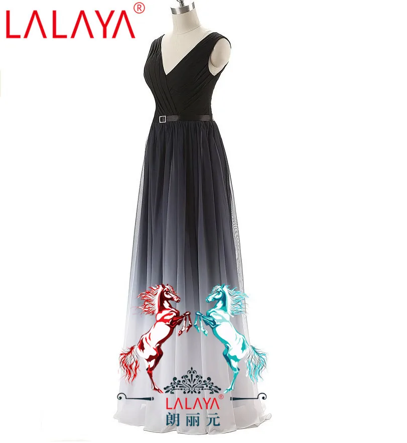 Vestidos de Noite Aniversário até o Chão Vestidos para o Baile Colorido Chiffon Longo V-neck Couro Cinto Feminino 2021 13 Casamentos e Eventos