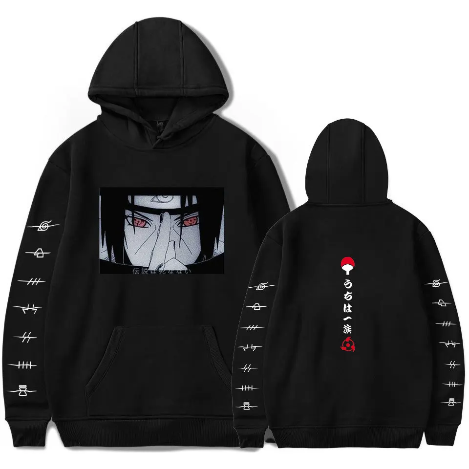 Anime Kakashi Sasuke gráfico Sudadera con capucha sudaderas de Akatsuki hombres/mujeres Itachi Streetwear Kawaii sudaderas Harajuku Tops Unisex con capucha