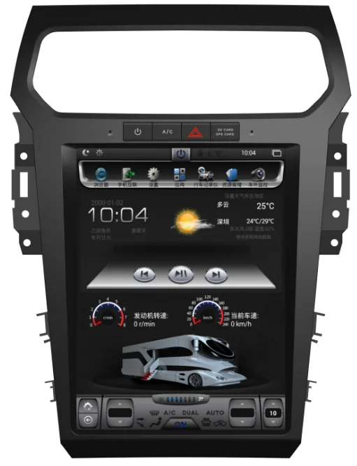 Автомобильный GPS навигатор в стиле Тесла на Android 9 0 с IPS экраном для Ford Explorer 2012