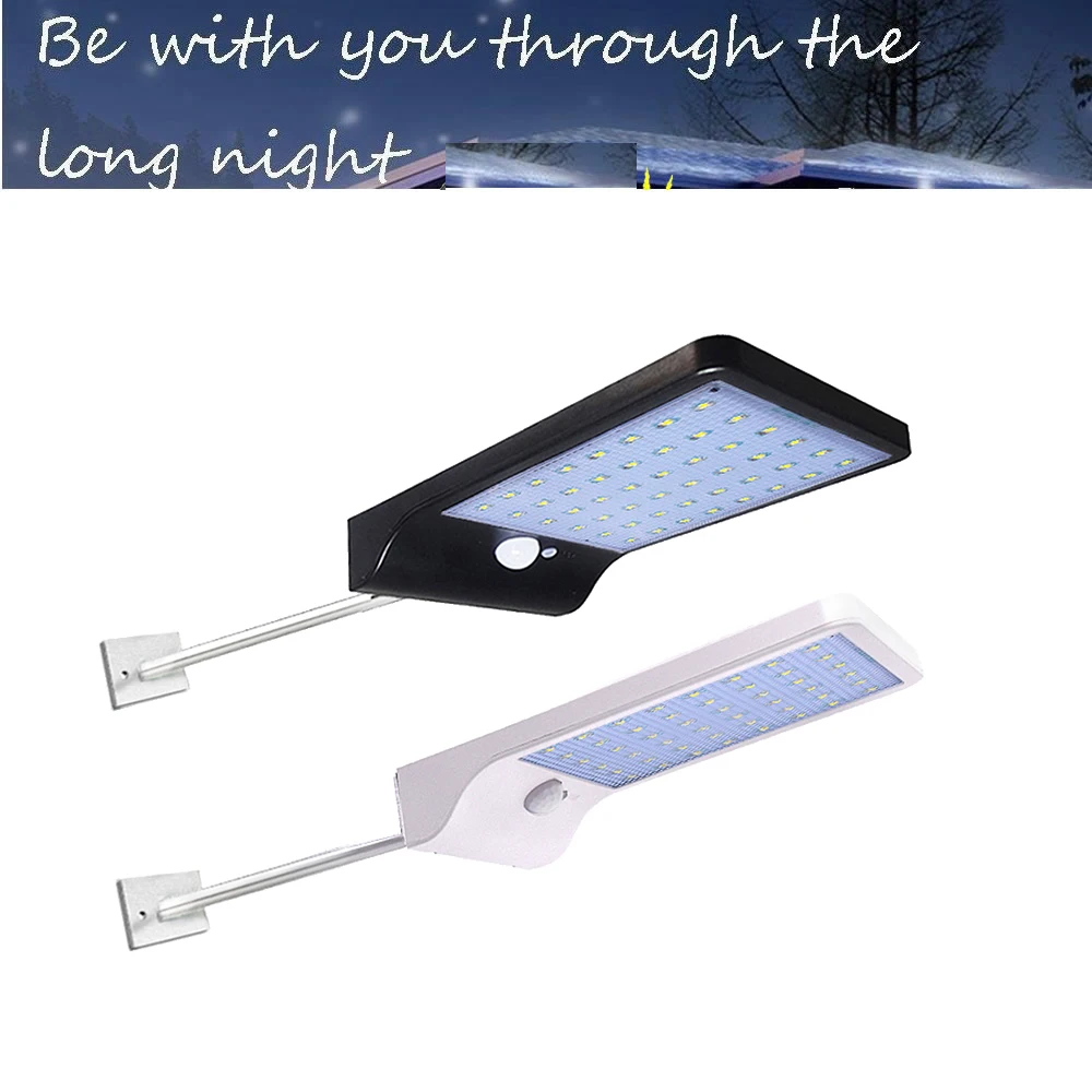

Metal poles 500 Lumens Outdoor Led Solar Light 48 Leds Outdoor Motion Sensor Solar Lamp Waterproof Security Lights For Garden Wa