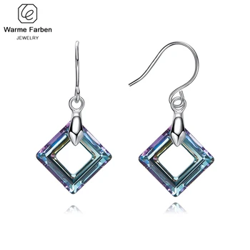 

Warme Farben Embellished with Crystals From Swarovski Diamond Crystal Drop Earrings European S925 Sliver Jewelry Earring Gift