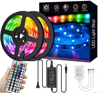 

5050 Led Strip Light 5M/150Led 12V Colorful RGB Flexible Light Bar Highlighting Led Chip Strip With 44key Remote/Wifi ccontroler