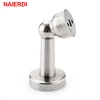 NAIERDI Stainless Steel Magnetic Sliver Door Stop Stopper Door Holder Catch Floor Fitting With Screws For Family Home ► Photo 1/6