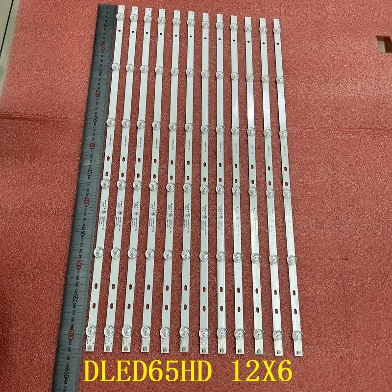 Kit 12pcs 6LED LED Backlight bar for 65 TV SL65V3 DLED65HD 12X6 1003 1004 5m led light strip