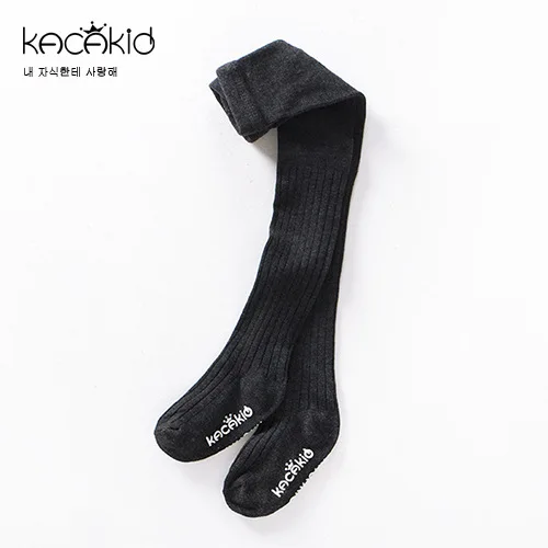 Детские колготки; сезон осень-зима; однотонные колготки для новорожденных; колготки для маленьких девочек; вязаные хлопковые теплые колготки; детские колготки - Цвет: Black