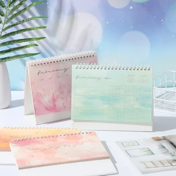 

1PC 2020 Year Calendar Cute Simple Star Color Series Desk Calendar Coil Schedule Dates Reminder Timetable Planner Office Supply