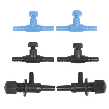 

2pcs/set Adjustable Connector Aquarium Air Line Pipe Tube Pump Flow Control Switch Valves Pumps Accessories