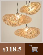 Современный подвесной светильник из черного дерева в виде птичьей клетки E27 с лампочкой, подвесной светильник в скандинавском стиле для столовой, бара, домашнего декора, бамбукового плетения, деревянная Подвесная лампа