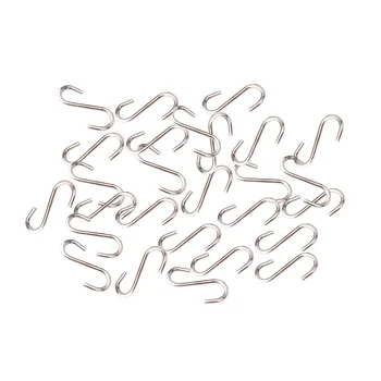 

100PCS DIY Mini S-shaped Hooks Sturdy S-shaped Hooks Stainless Steel S-shaped Hangers Metal DIY Jewelry Accessory High Quality M