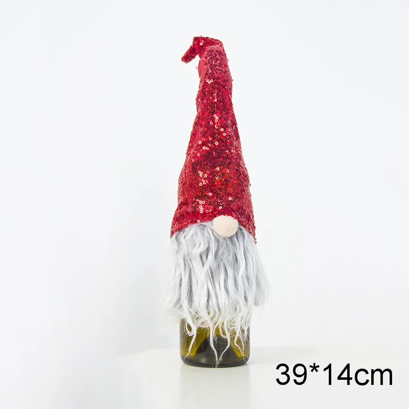 Санта Клаус крышка бутылки вина рождественские украшения для дома Подарочный Рождественский чулок сумка Navidad новогодние вечерние украшения - Цвет: 23