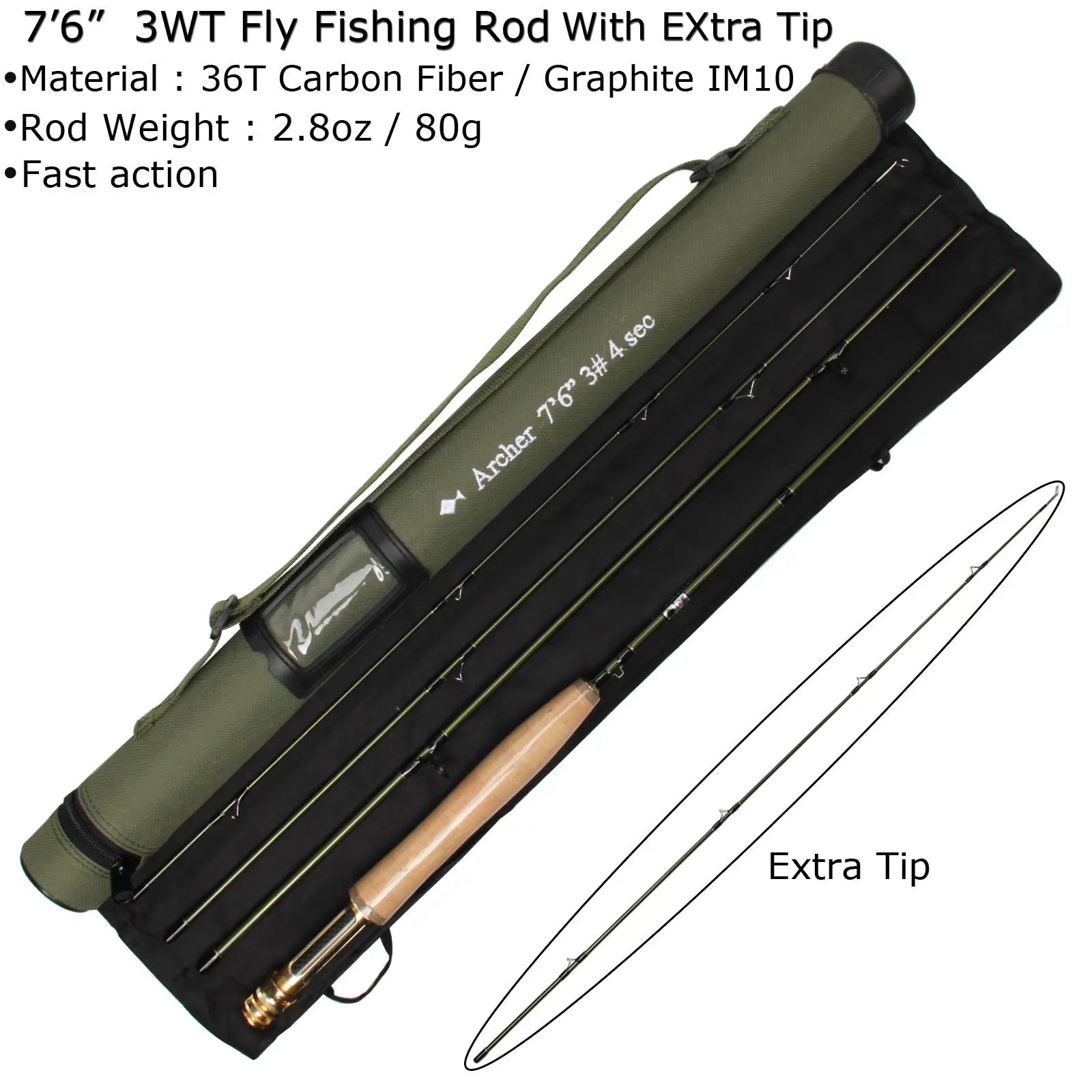 7.6 ft 3WT Extra tip