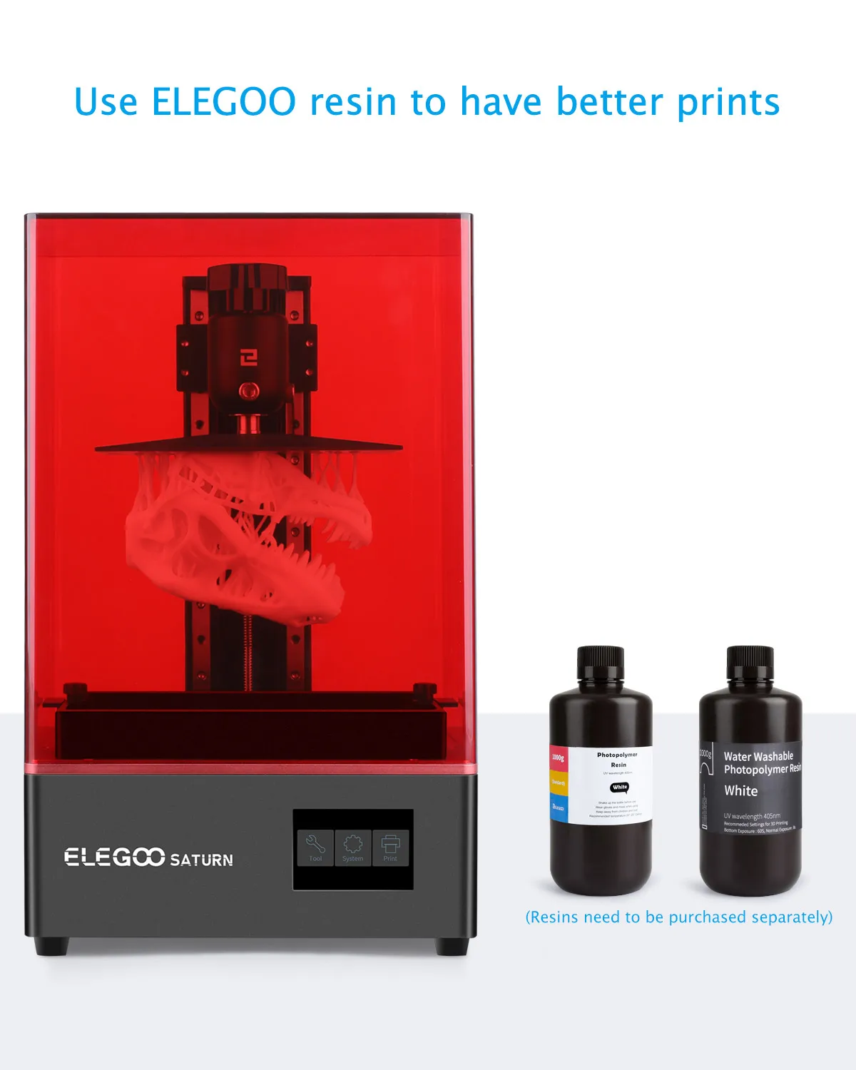 ELEGOO SATURN MSLA 4K 8.9 inch Monochrome LCD Resin 3D Printer