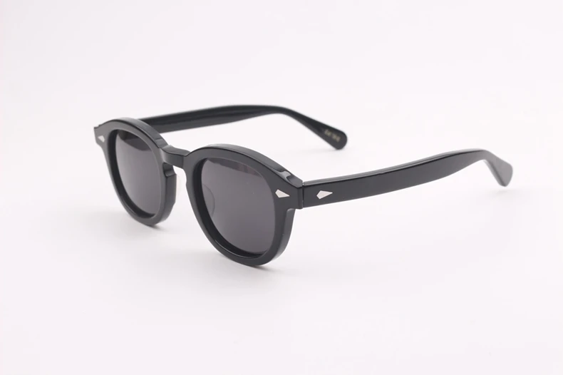 Lunettes De Soleil PIFWEAR Johnny Depp - Monture Noire Ovale, Verres Bleus (Neuf Avec étiquettes)